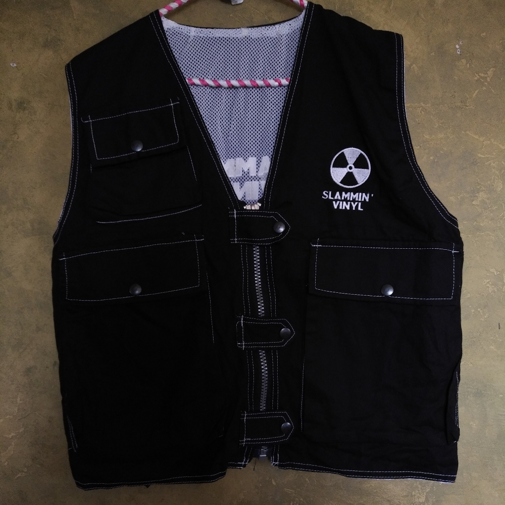 Vintage 90s RARE Slammin' Vinyl Industrial Style Rave Vest - Picture 4 of 15
